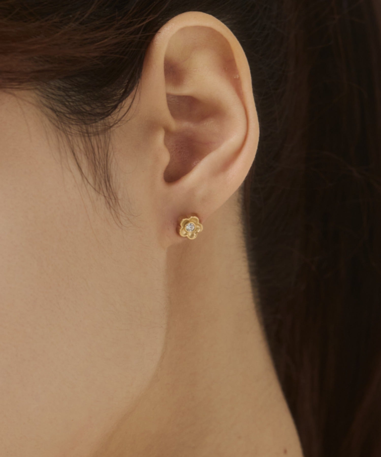 ciite' シーテ ピアス(両耳用) 【 金属アレルギー対応 】フラワービジュー ミニピアス サージカルステンレス(両耳用)