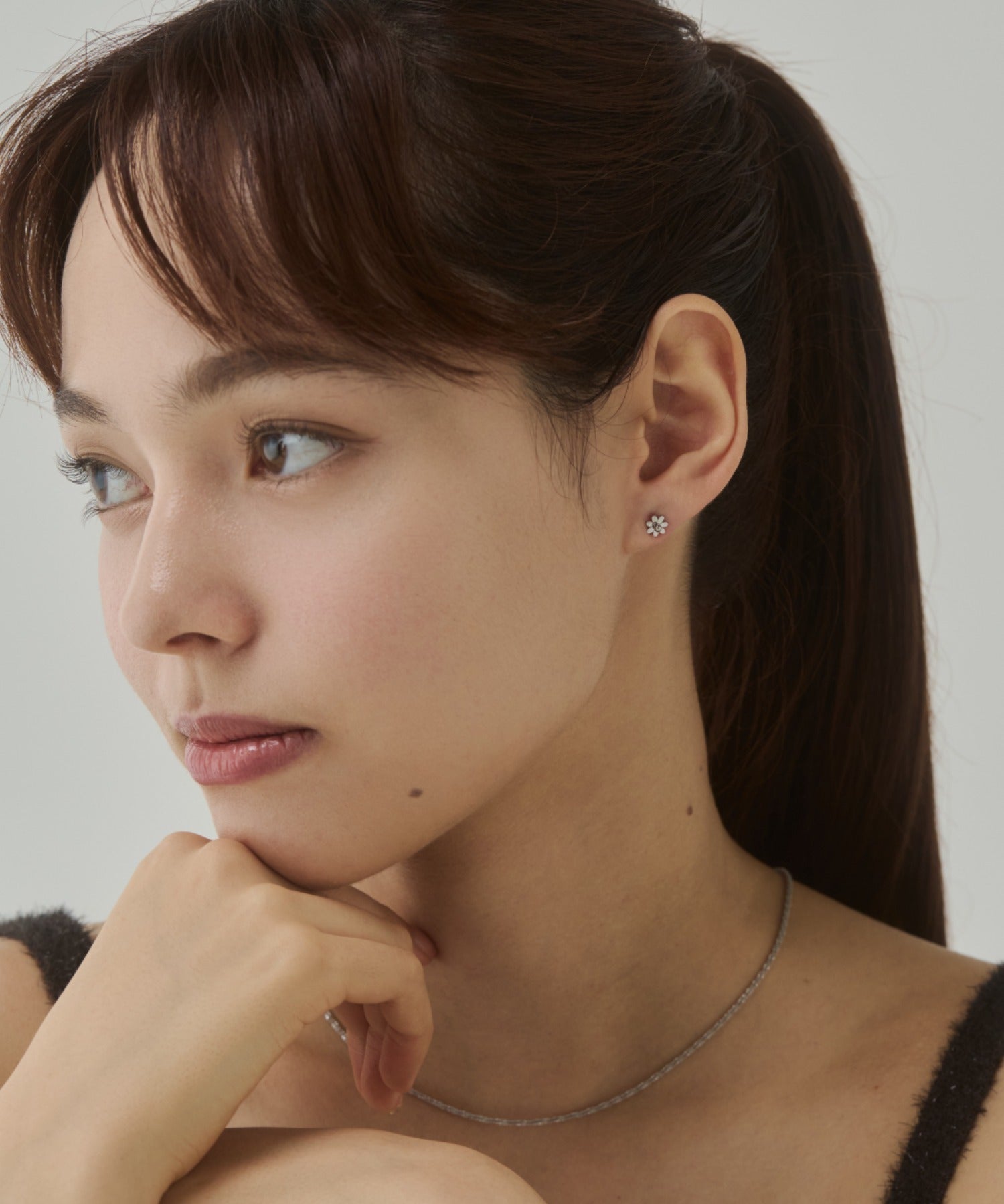 ciite' シーテ ピアス(両耳用) 【 金属アレルギー対応 】デイジーフラワー ミニピアス サージカルステンレス(両耳用)