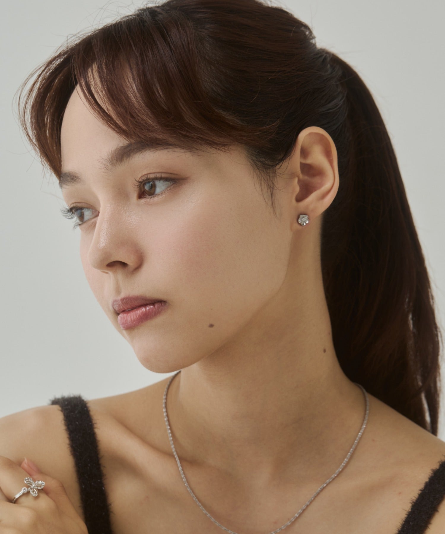 ciite' シーテ ピアス(両耳用) 【 金属アレルギー対応 】フラワービジュー ミニピアス サージカルステンレス(両耳用)