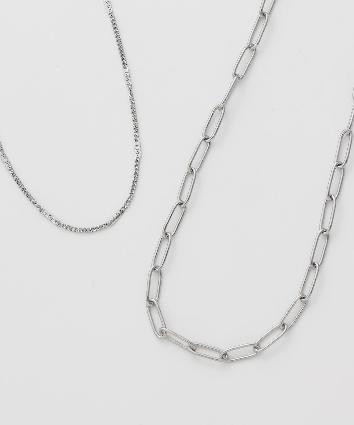 ciite' シーテ ネックレス 【 金属アレルギー対応 】 シンプルチェーンネックレス 2セット サージカルステンレス