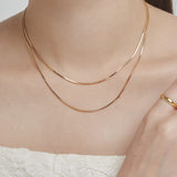 ciite' シーテ ネックレス 【 金属アレルギー対応 】simple double snake necklace / シンプル2連スネークネックレス サージカルステンレス