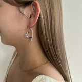 ciite' シーテ ピアス(両耳用) 【 金属アレルギー対応 】 スリングハート リンクピアス サージカルステンレス