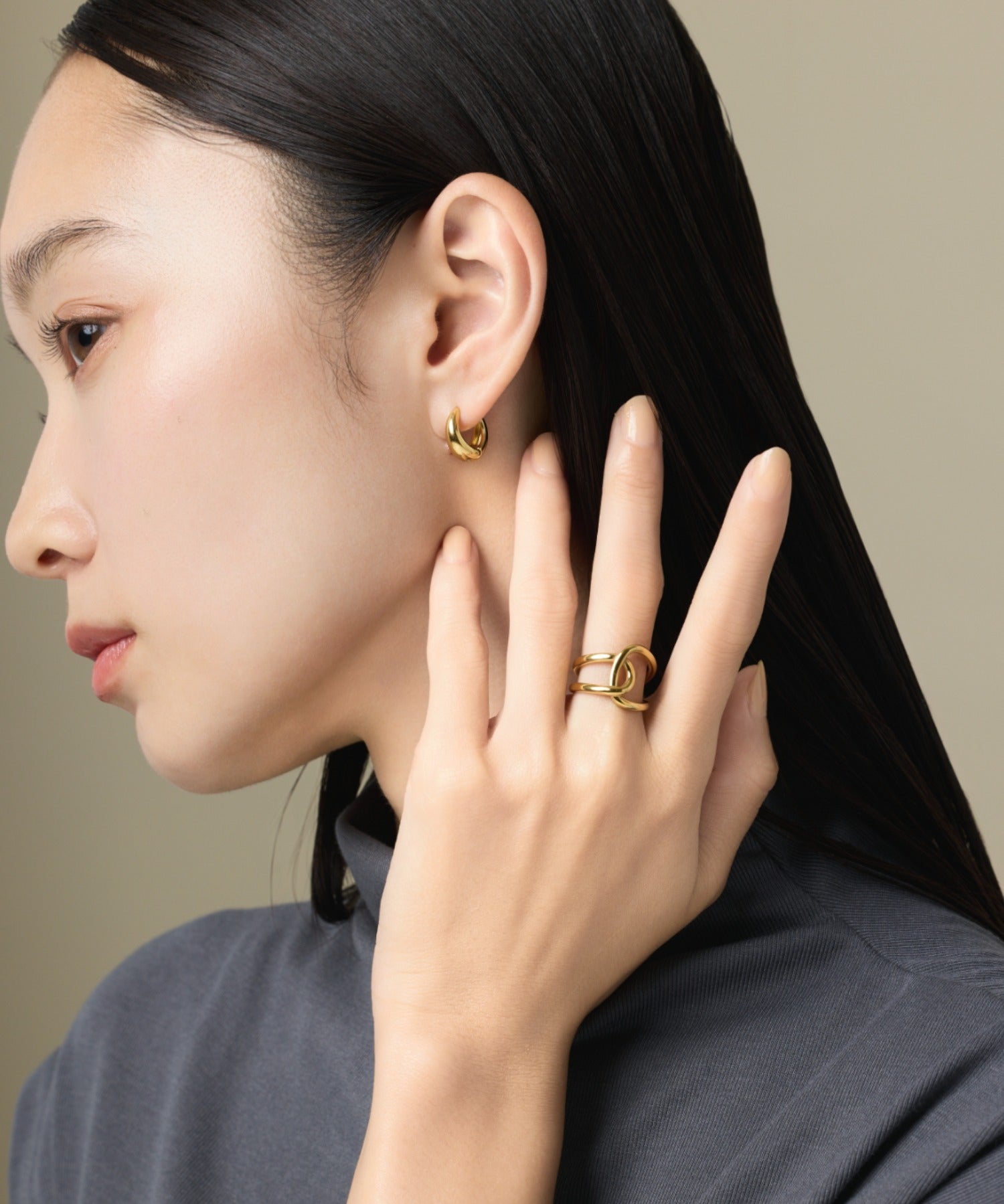 ciite' シーテ リング 【 金属アレルギー対応 】 ビッグクロスリング サージカルステンレス