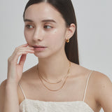 ciite' シーテ ネックレス 【 金属アレルギー対応 】simple double snake necklace / シンプル2連スネークネックレス サージカルステンレス