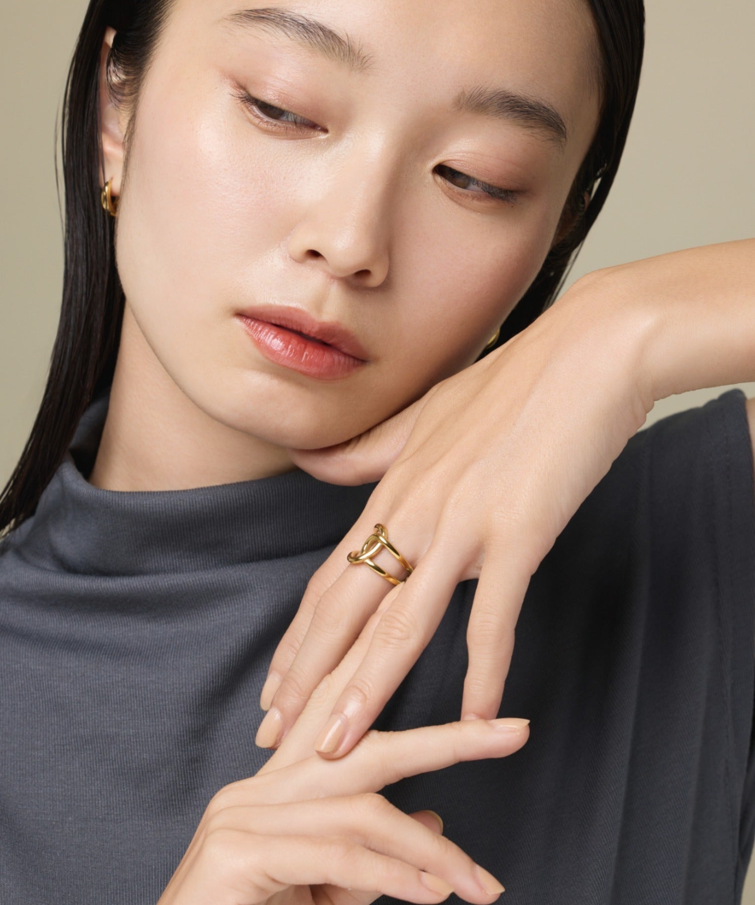 ciite' シーテ リング 【 金属アレルギー対応 】 ビッグクロスリング サージカルステンレス