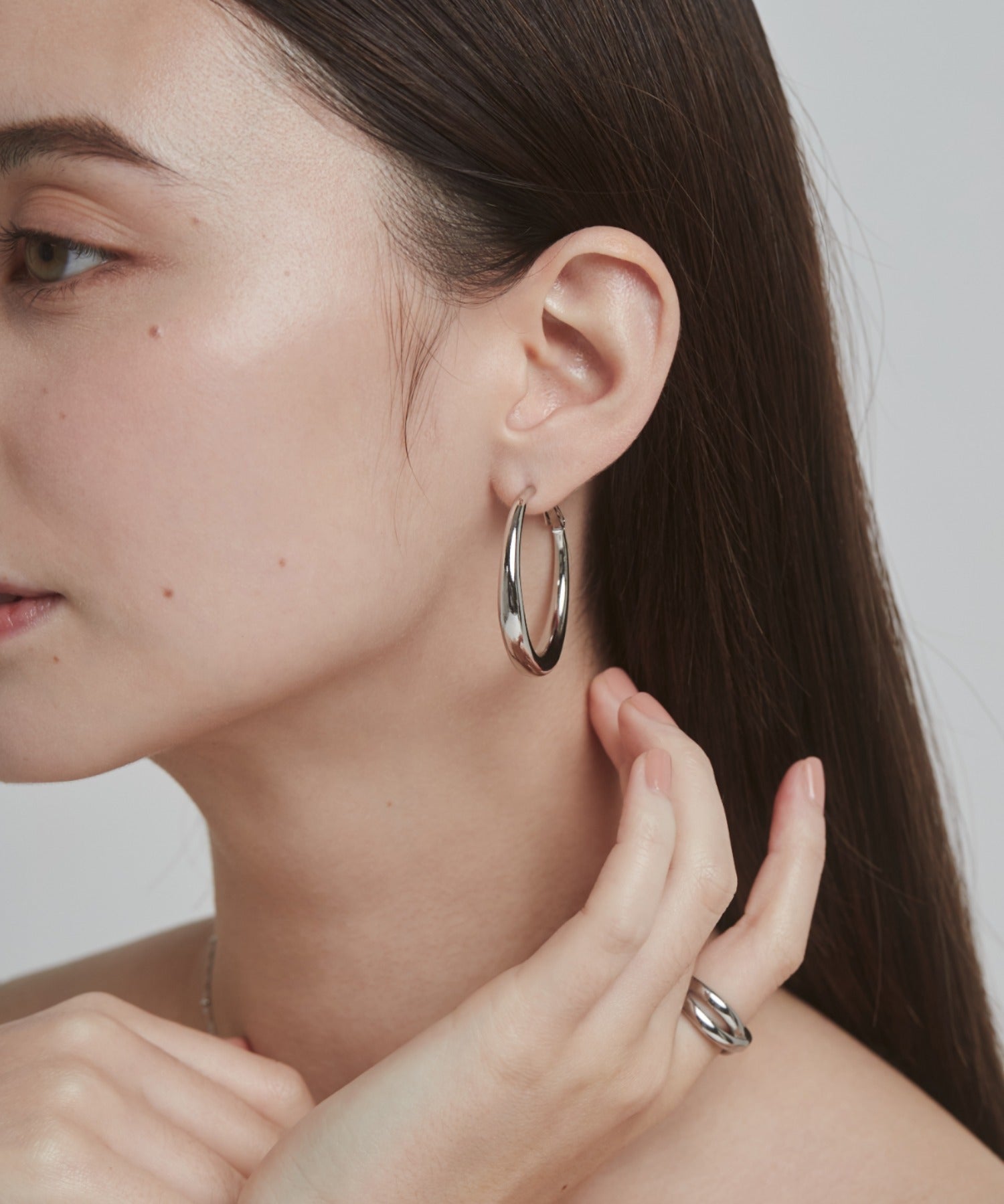 ciite' シーテ ネックレス 【 金属アレルギー対応 】リングフープピアス (両耳用) サージカルステンレス