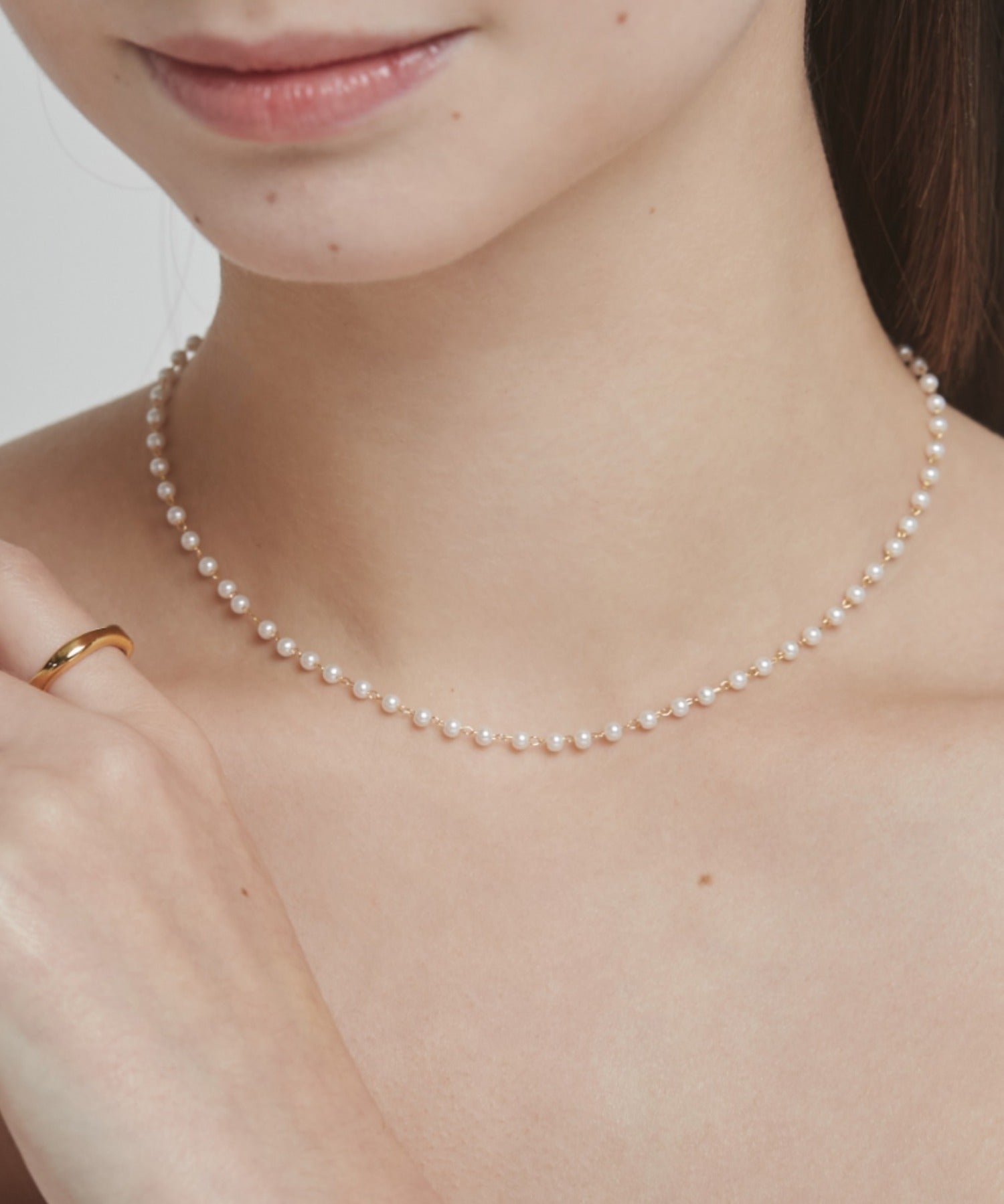 ciite' シーテ ネックレス 【 金属アレルギー対応 】 シンプルパールネックレス サージカルステンレス