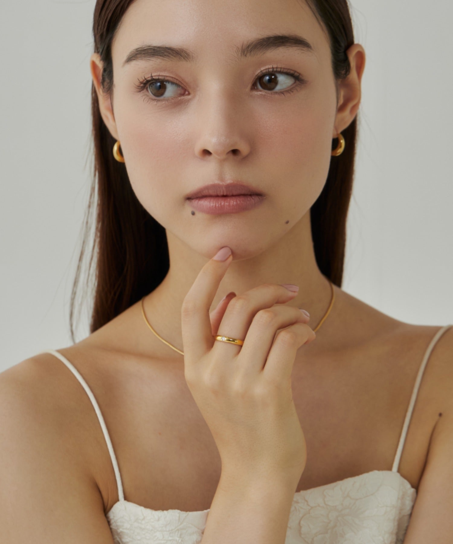 ciite' シーテ リング 【 金属アレルギー対応 】ビジューシンプルリング サージカルステンレス