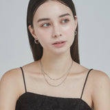 ciite' シーテ ネックレス 【 金属アレルギー対応 】simple double snake necklace / シンプル2連スネークネックレス サージカルステンレス