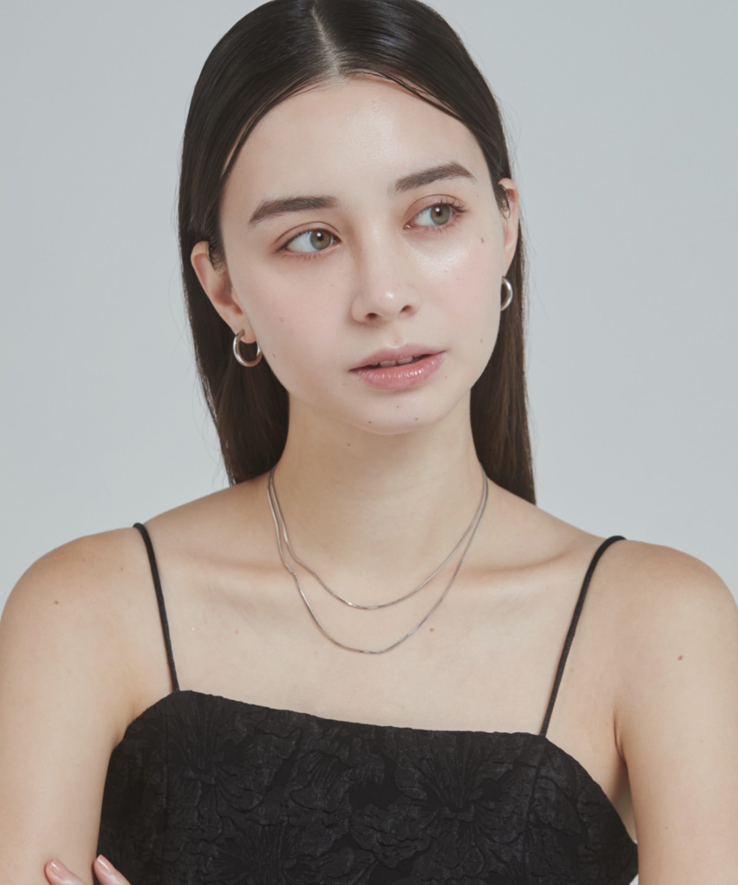 ciite' シーテ ネックレス 【 金属アレルギー対応 】simple double snake necklace / シンプル2連スネークネックレス サージカルステンレス