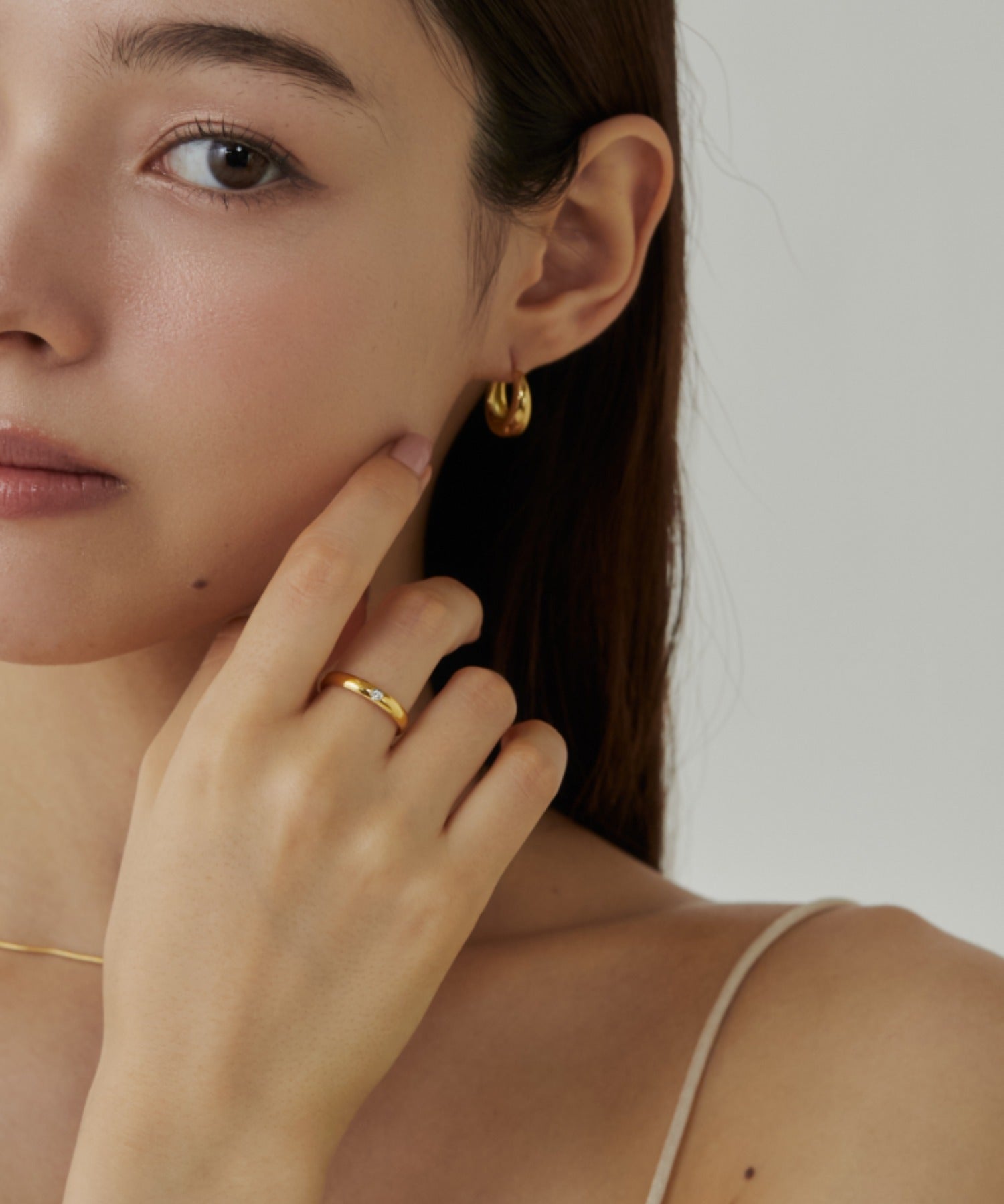 ciite' シーテ リング 【 金属アレルギー対応 】ビジューシンプルリング サージカルステンレス