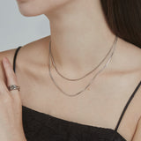 ciite' シーテ ネックレス 【 金属アレルギー対応 】simple double snake necklace / シンプル2連スネークネックレス サージカルステンレス