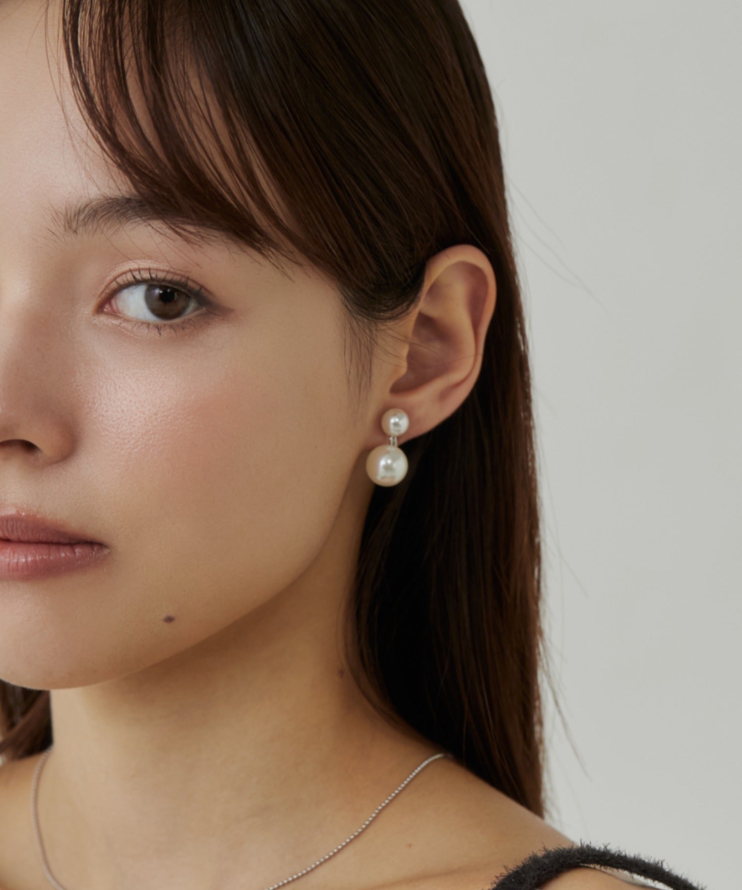 ciite' シーテ ネックレス 【 金属アレルギー対応 】2連パールイヤリング サージカルステンレス
