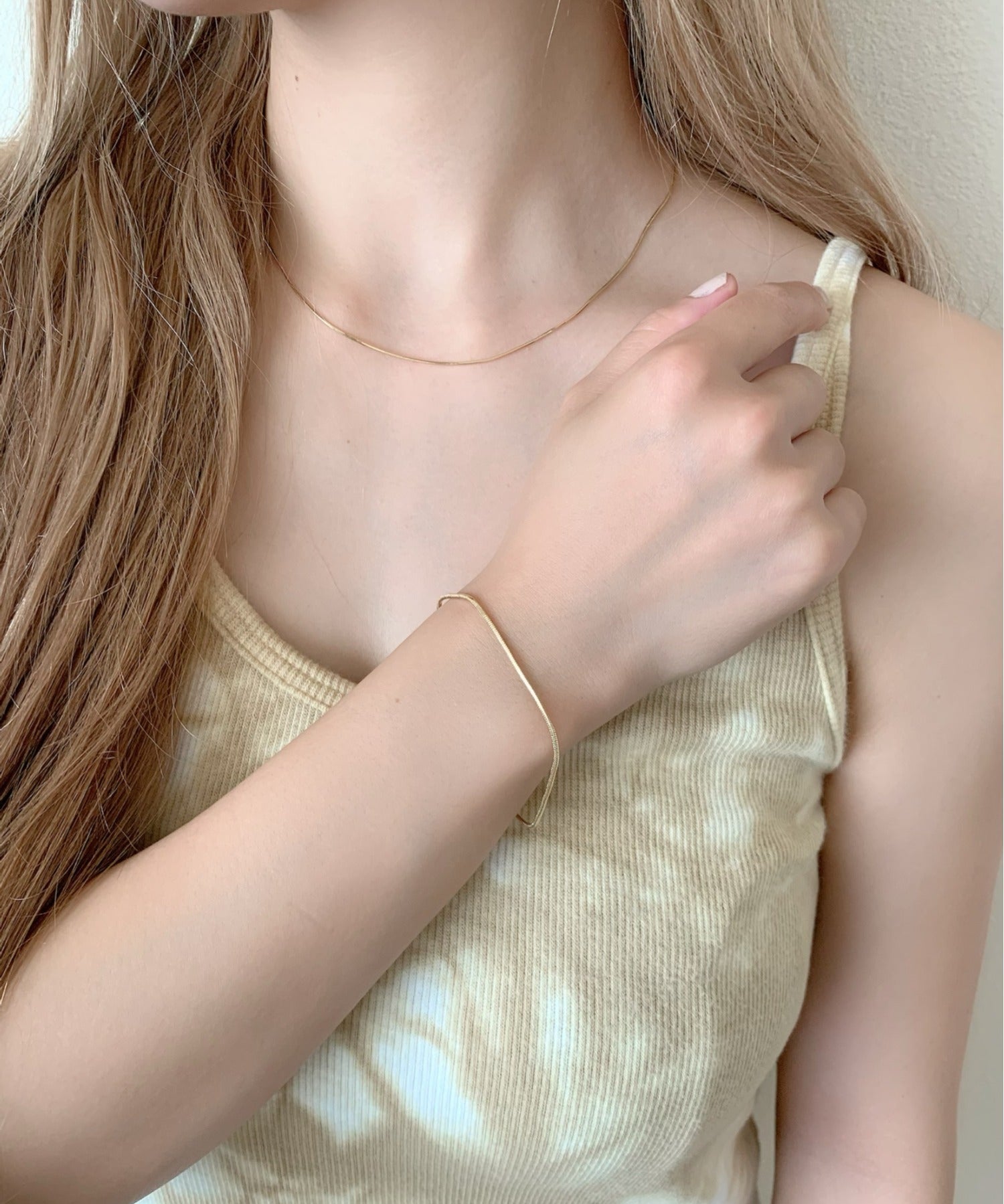 ciite' シーテ ネックレス 【 金属アレルギー対応 】simple snake bracelet / シンプルスネークチェーンブレスレット サージカルステンレス