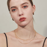 ciite' シーテ ネックレス 【 金属アレルギー対応 】simple double snake necklace / シンプル2連スネークネックレス サージカルステンレス