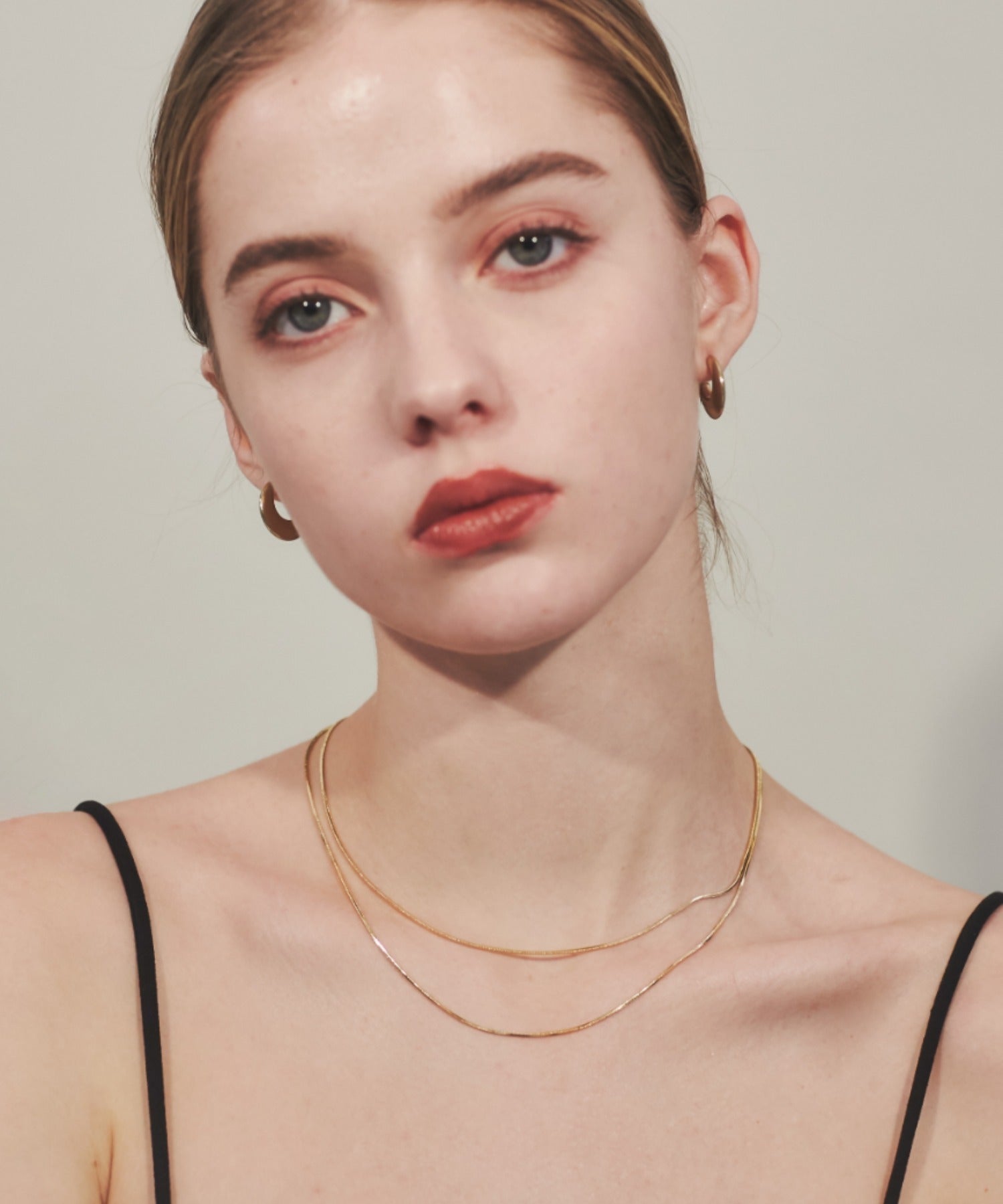 ciite' シーテ ネックレス 【 金属アレルギー対応 】simple double snake necklace / シンプル2連スネークネックレス サージカルステンレス