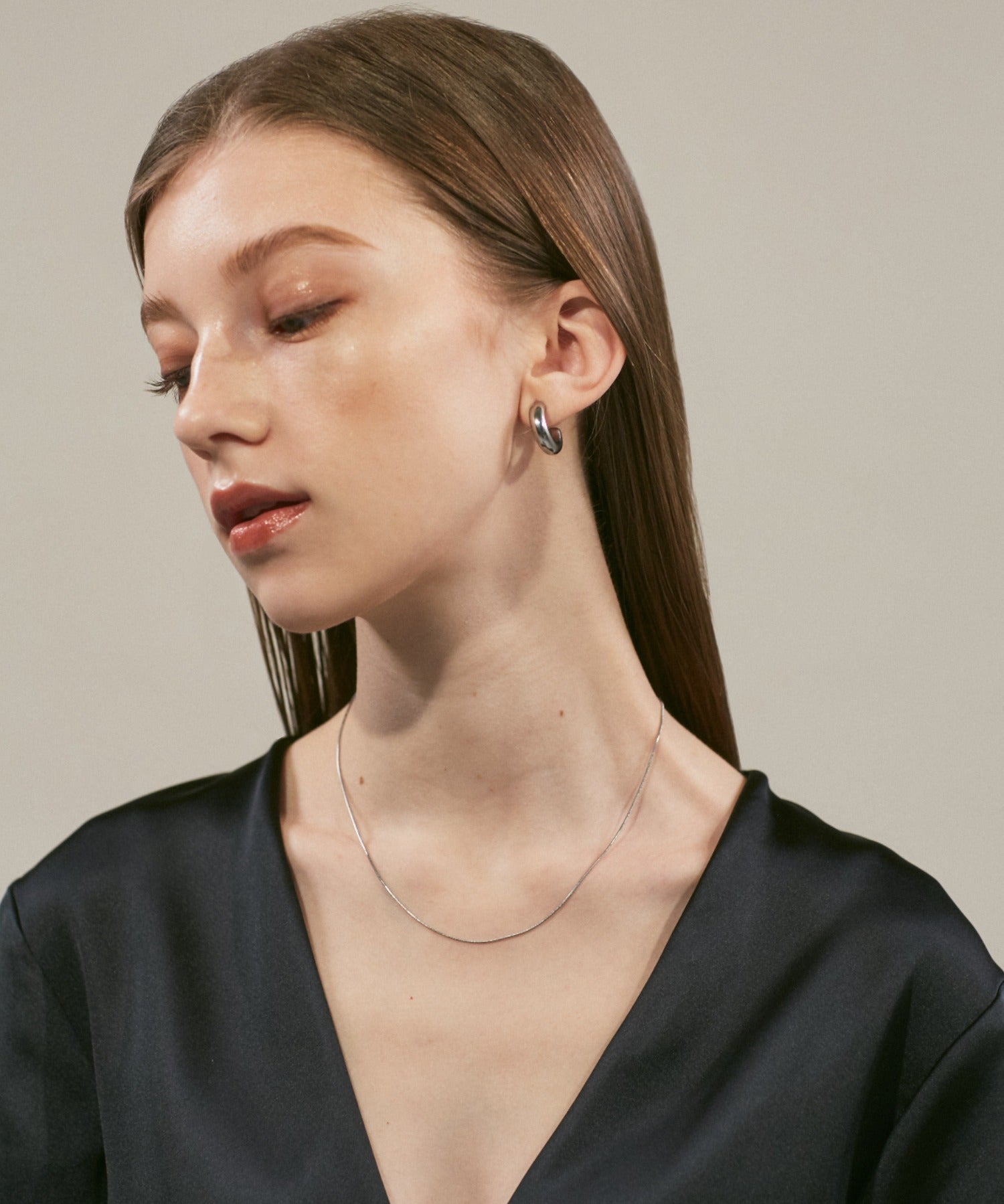ciite' シーテ ネックレス 【 金属アレルギー対応 】simple snake necklace / シンプルスネークネックレス 1mm サージカルステンレス