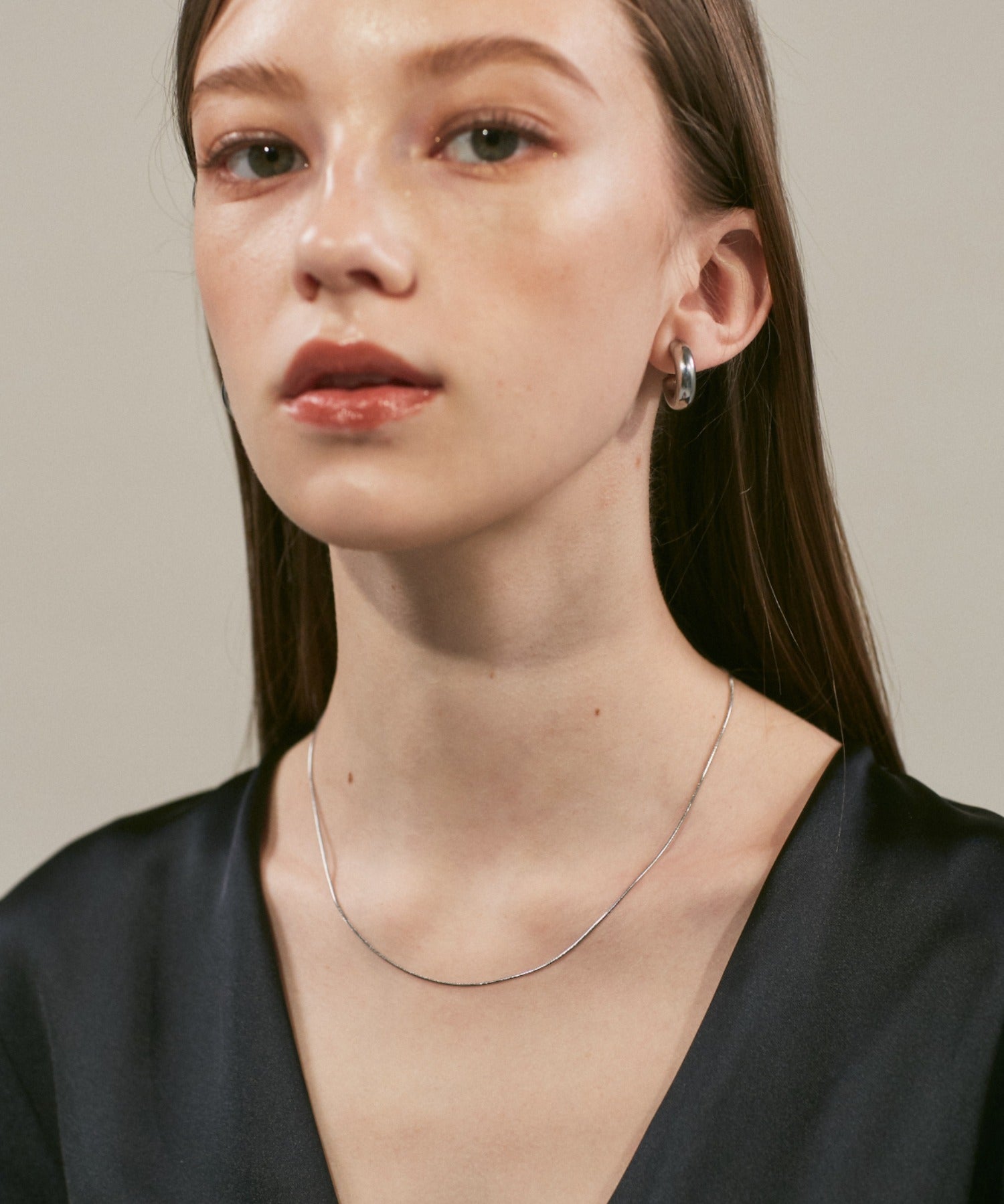 ciite' シーテ ネックレス 【 金属アレルギー対応 】simple snake necklace / シンプルスネークネックレス 1mm サージカルステンレス