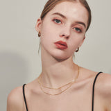 ciite' シーテ ネックレス 【 金属アレルギー対応 】simple double snake necklace / シンプル2連スネークネックレス サージカルステンレス