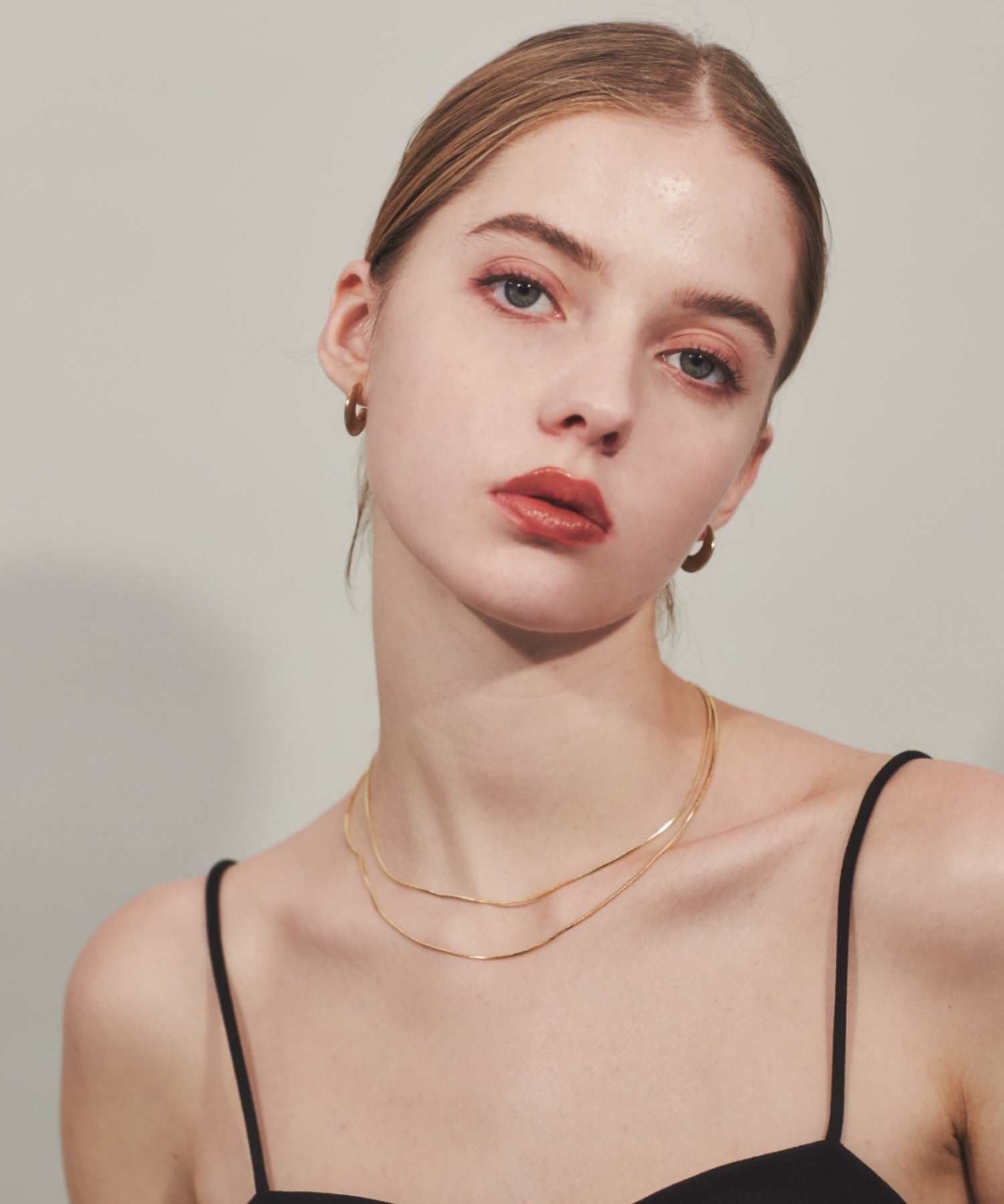 ciite' シーテ ネックレス 【 金属アレルギー対応 】simple double snake necklace / シンプル2連スネークネックレス サージカルステンレス