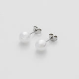 ciite' シーテ ピアス(両耳用) 【 金属アレルギー対応 】 シンプルパールピアス サージカルステンレス 8mm 10mm 12mm (両耳用)