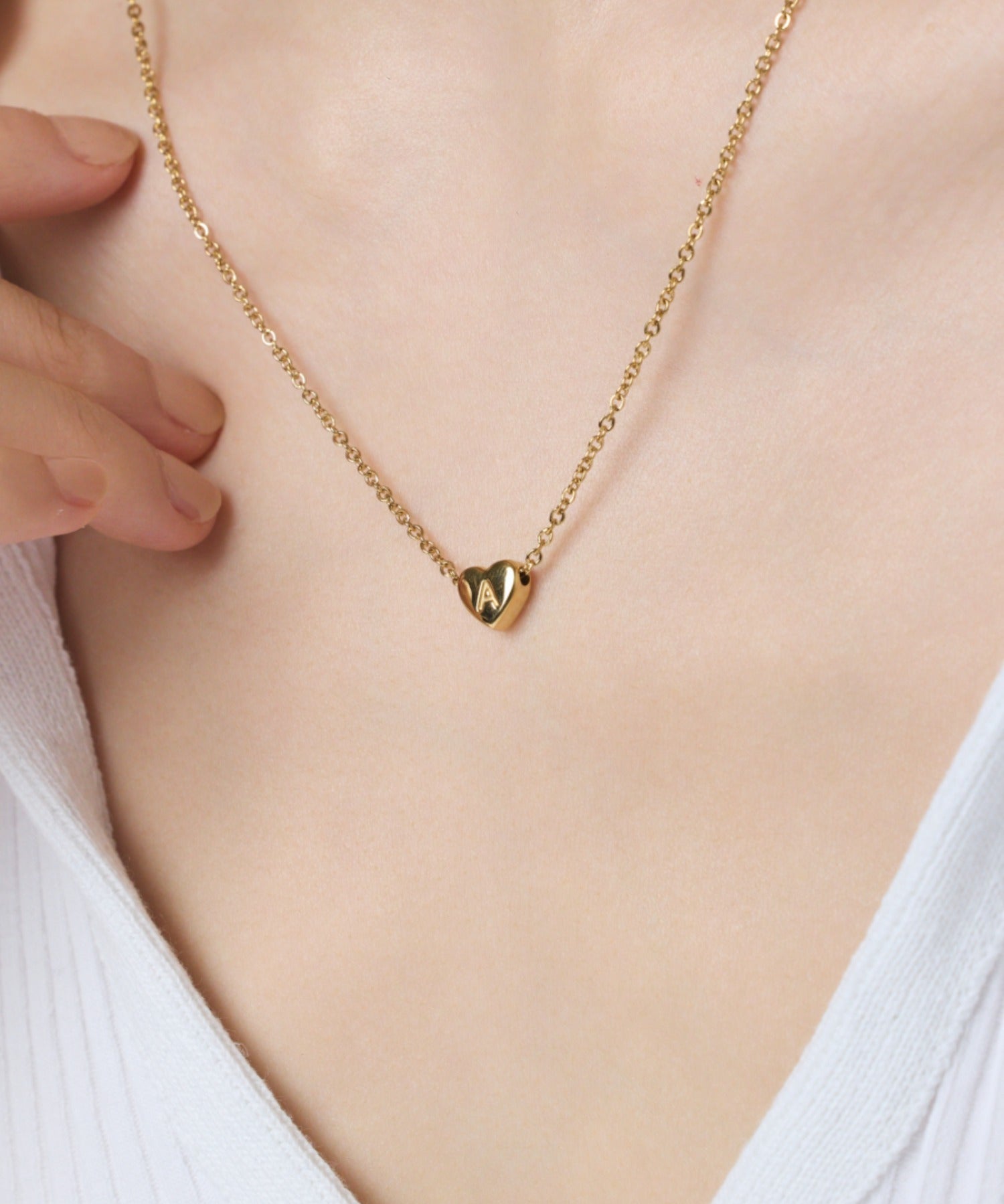 ciite' シーテ ネックレス 【 金属アレルギー対応 】 イニシャルハートネックレス サージカルステンレス