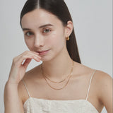 ciite' シーテ ネックレス 【 金属アレルギー対応 】simple double snake necklace / シンプル2連スネークネックレス サージカルステンレス