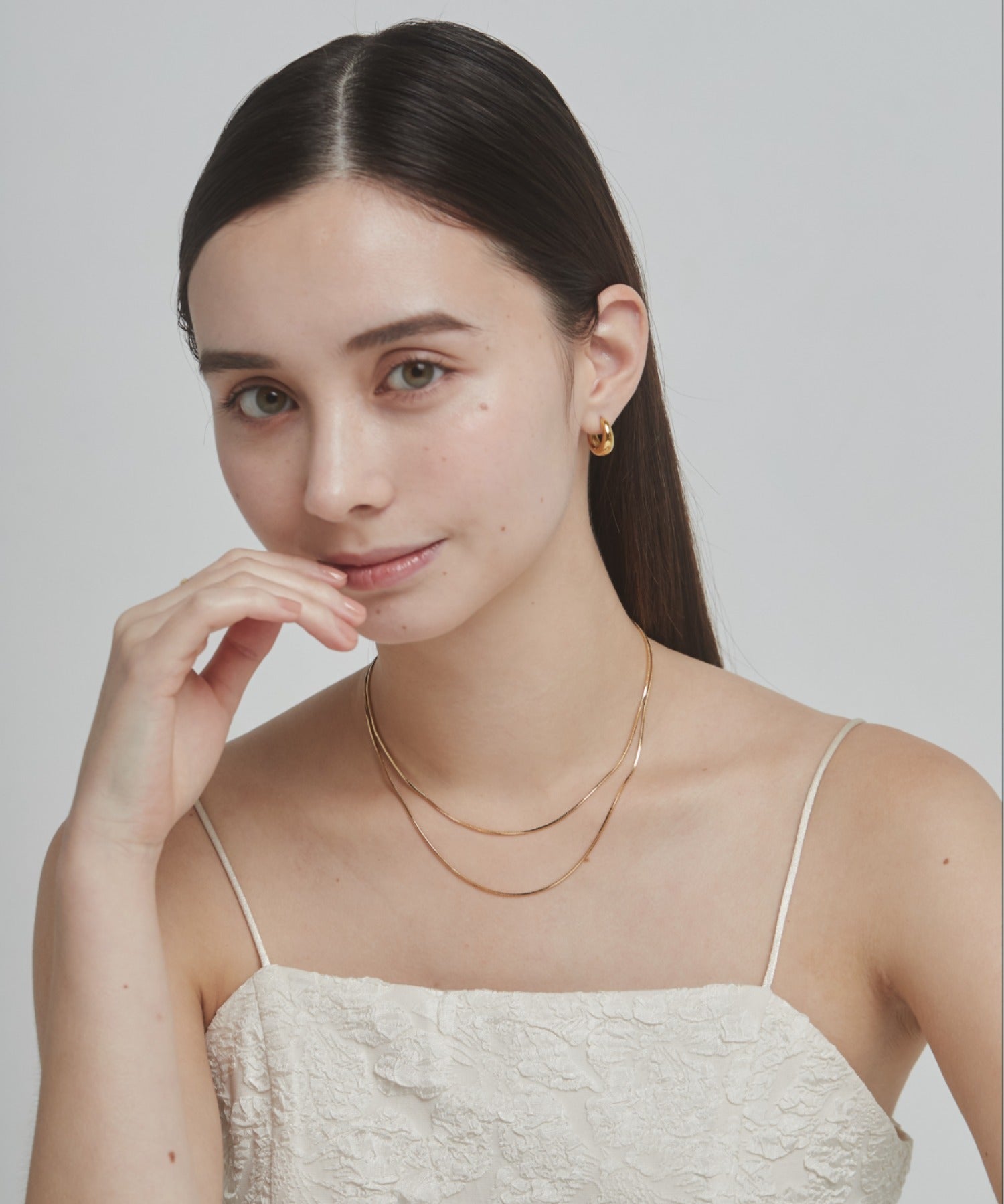 ciite' シーテ ネックレス 【 金属アレルギー対応 】simple double snake necklace / シンプル2連スネークネックレス サージカルステンレス