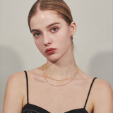 ciite' シーテ ネックレス 【 金属アレルギー対応 】simple double snake necklace / シンプル2連スネークネックレス サージカルステンレス