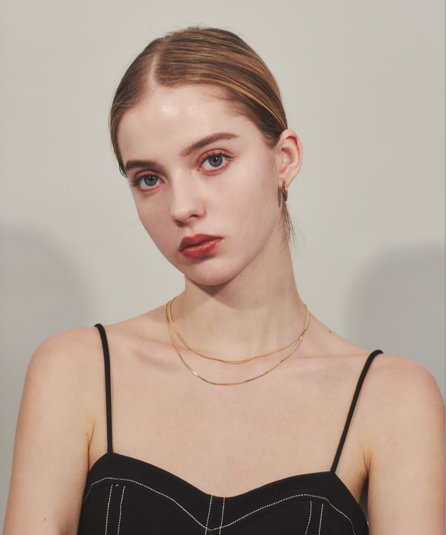 ciite' シーテ ネックレス 【 金属アレルギー対応 】simple double snake necklace / シンプル2連スネークネックレス サージカルステンレス