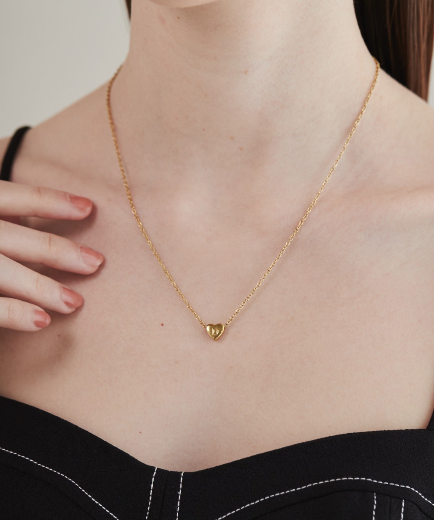 ciite' シーテ ネックレス 【 金属アレルギー対応 】 イニシャルハートネックレス サージカルステンレス
