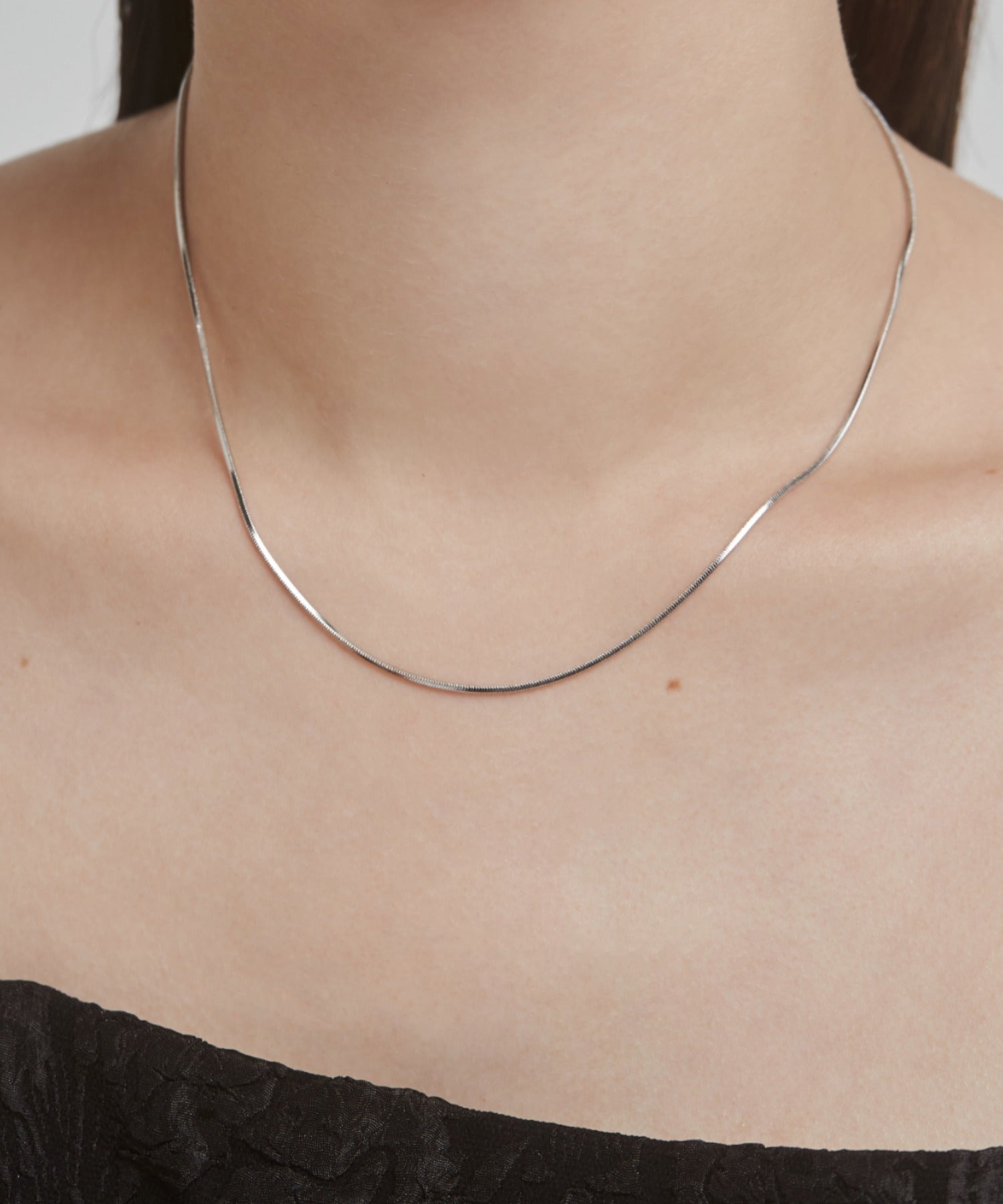 ciite' シーテ ネックレス 【 金属アレルギー対応 】simple snake necklace / シンプルスネークネックレス 1mm サージカルステンレス