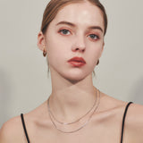 ciite' シーテ ネックレス 【 金属アレルギー対応 】simple double snake necklace / シンプル2連スネークネックレス サージカルステンレス