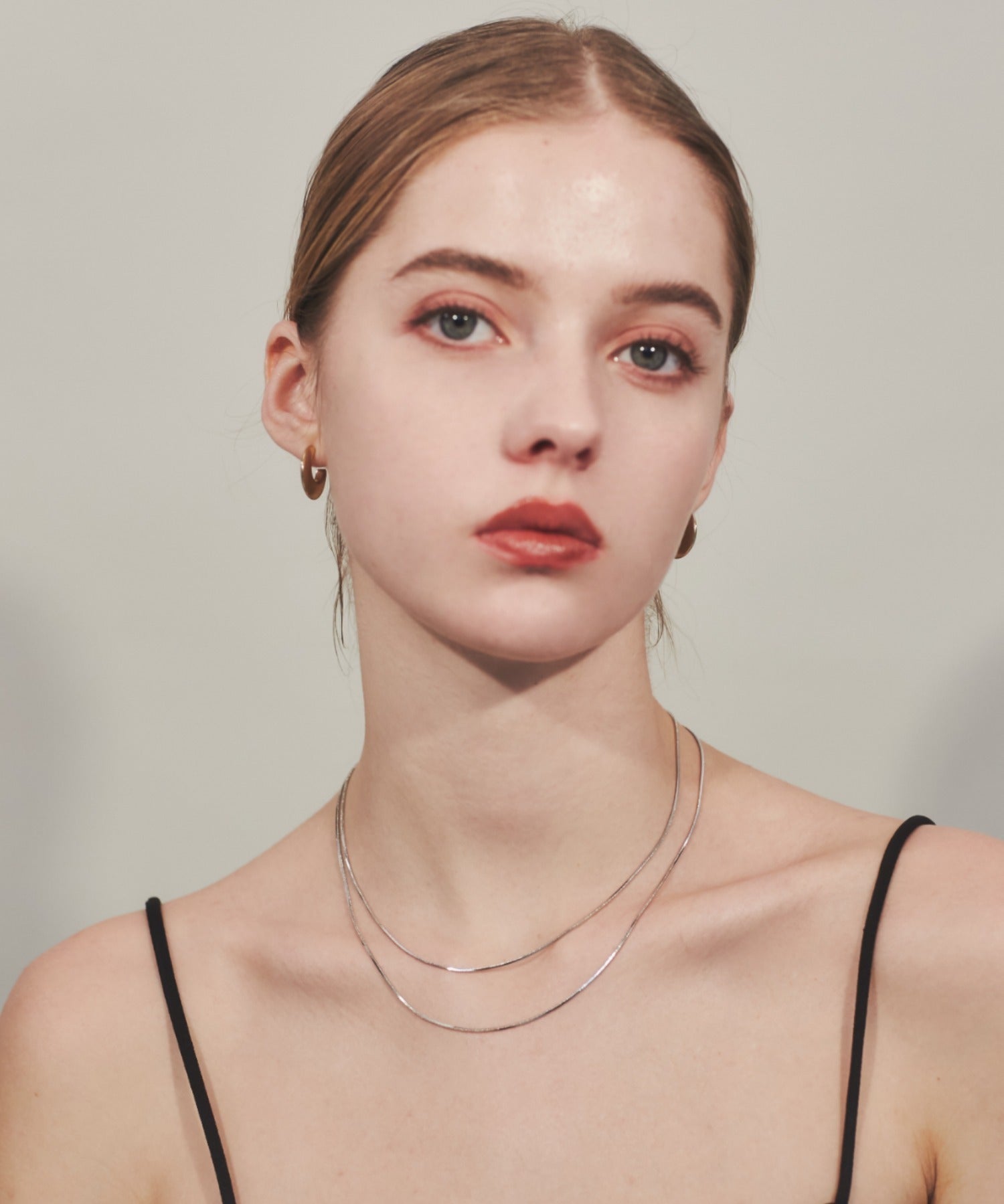 ciite' シーテ ネックレス 【 金属アレルギー対応 】simple double snake necklace / シンプル2連スネークネックレス サージカルステンレス