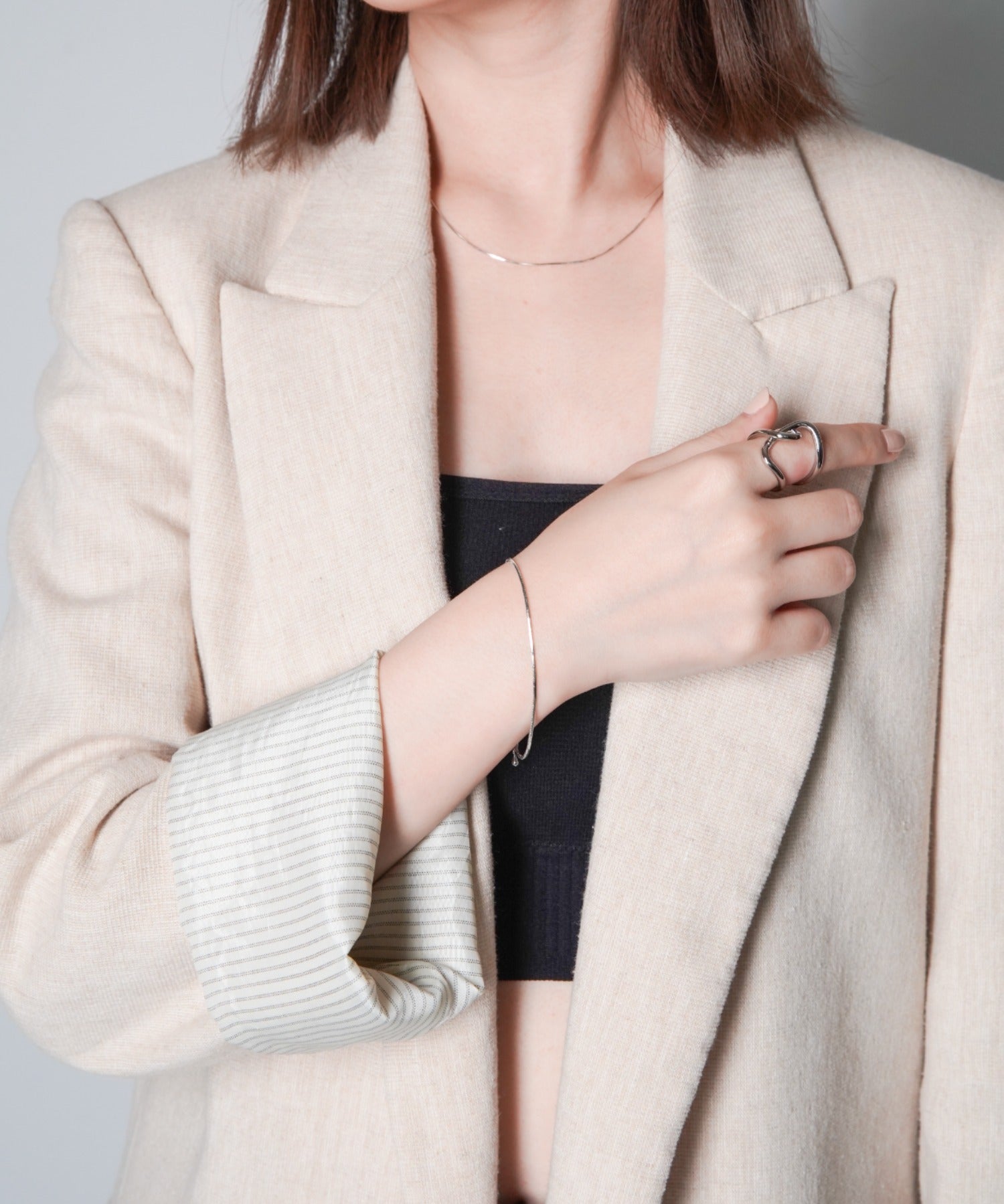 ciite' シーテ ネックレス 【 金属アレルギー対応 】simple snake bracelet / シンプルスネークチェーンブレスレット サージカルステンレス