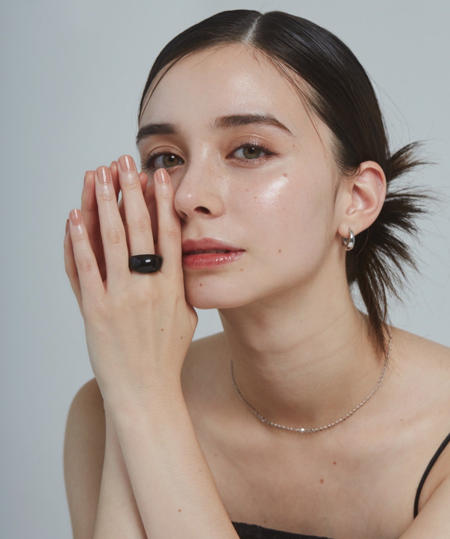 ciite' シーテ リング 【金属アレルギー対応】ボリュームクリアデザインリング