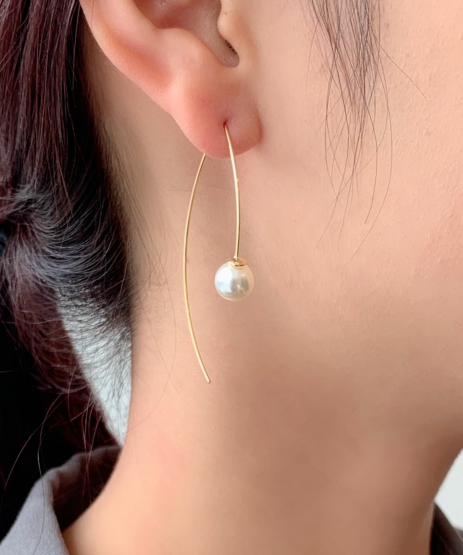 ciite' シーテ ネックレス 【 金属アレルギー対応 】パールフックピアス (両耳用) サージカルステンレス