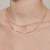 ciite' シーテ ネックレス 【 金属アレルギー対応 】simple double snake necklace / シンプル2連スネークネックレス サージカルステンレス