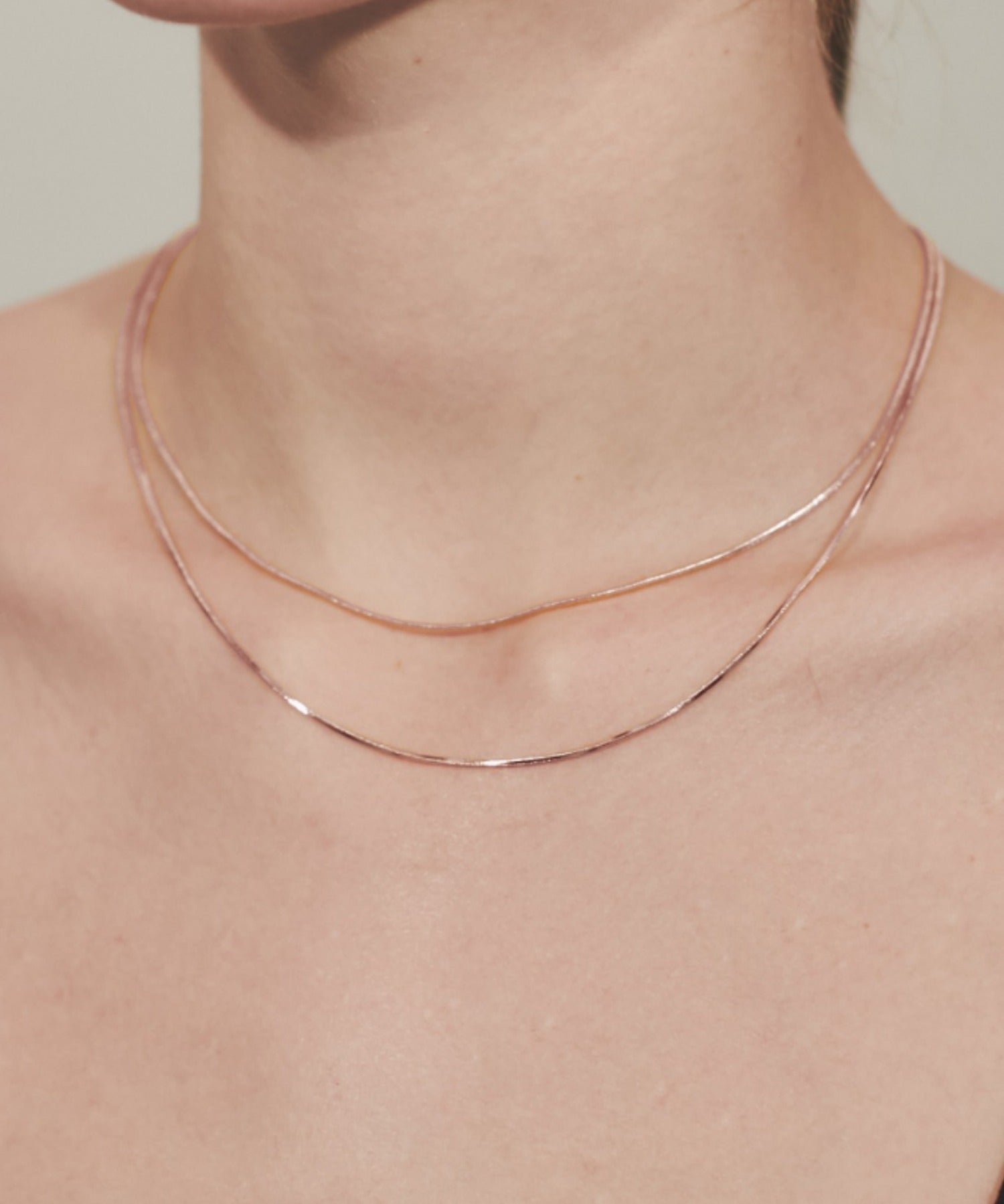 ciite' シーテ ネックレス 【 金属アレルギー対応 】simple double snake necklace / シンプル2連スネークネックレス サージカルステンレス