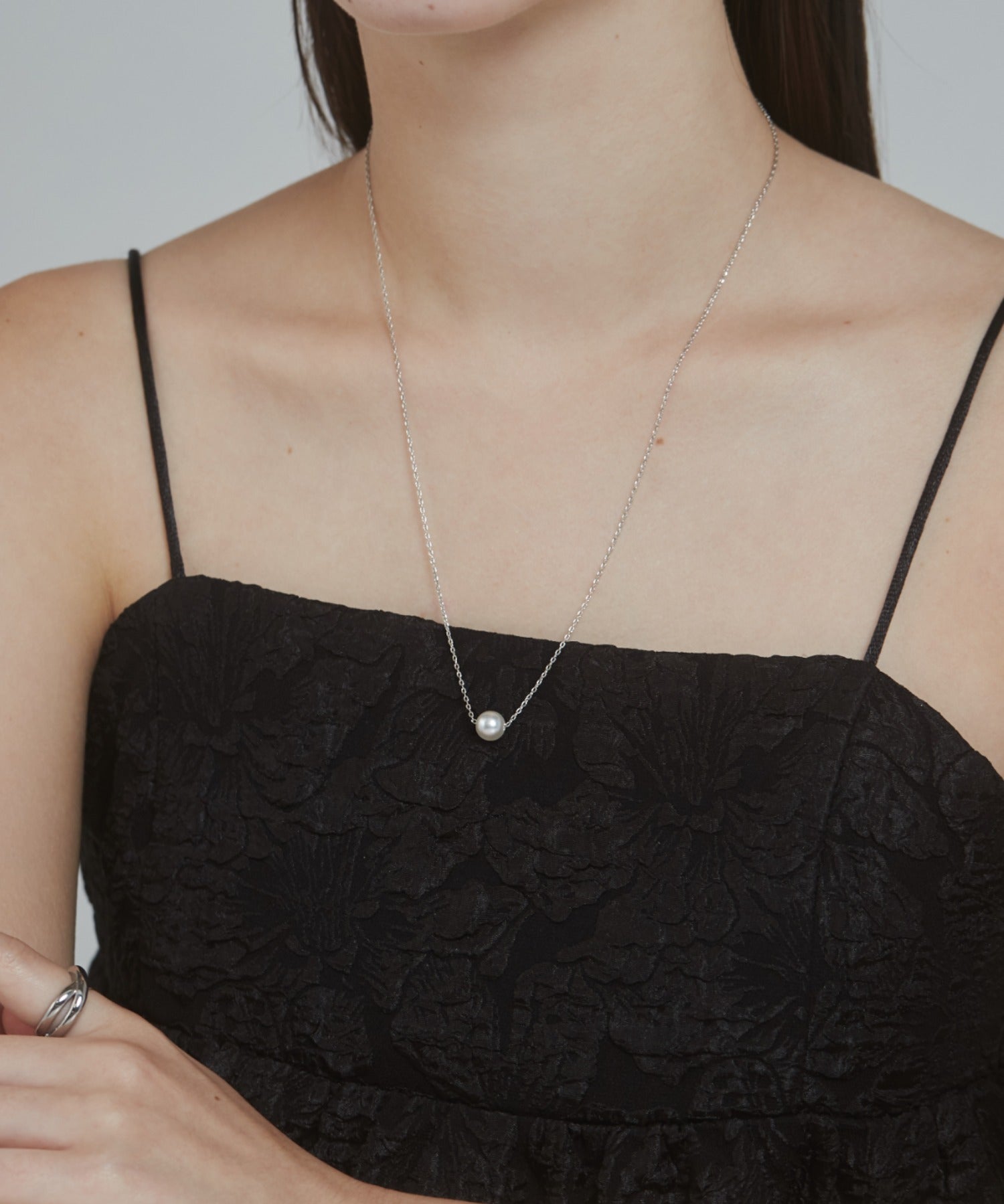 ciite' シーテ ネックレス シンプルナローネックレス & パールネックレス2個セット
