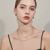 ciite' シーテ ネックレス 【 金属アレルギー対応 】simple double snake necklace / シンプル2連スネークネックレス サージカルステンレス