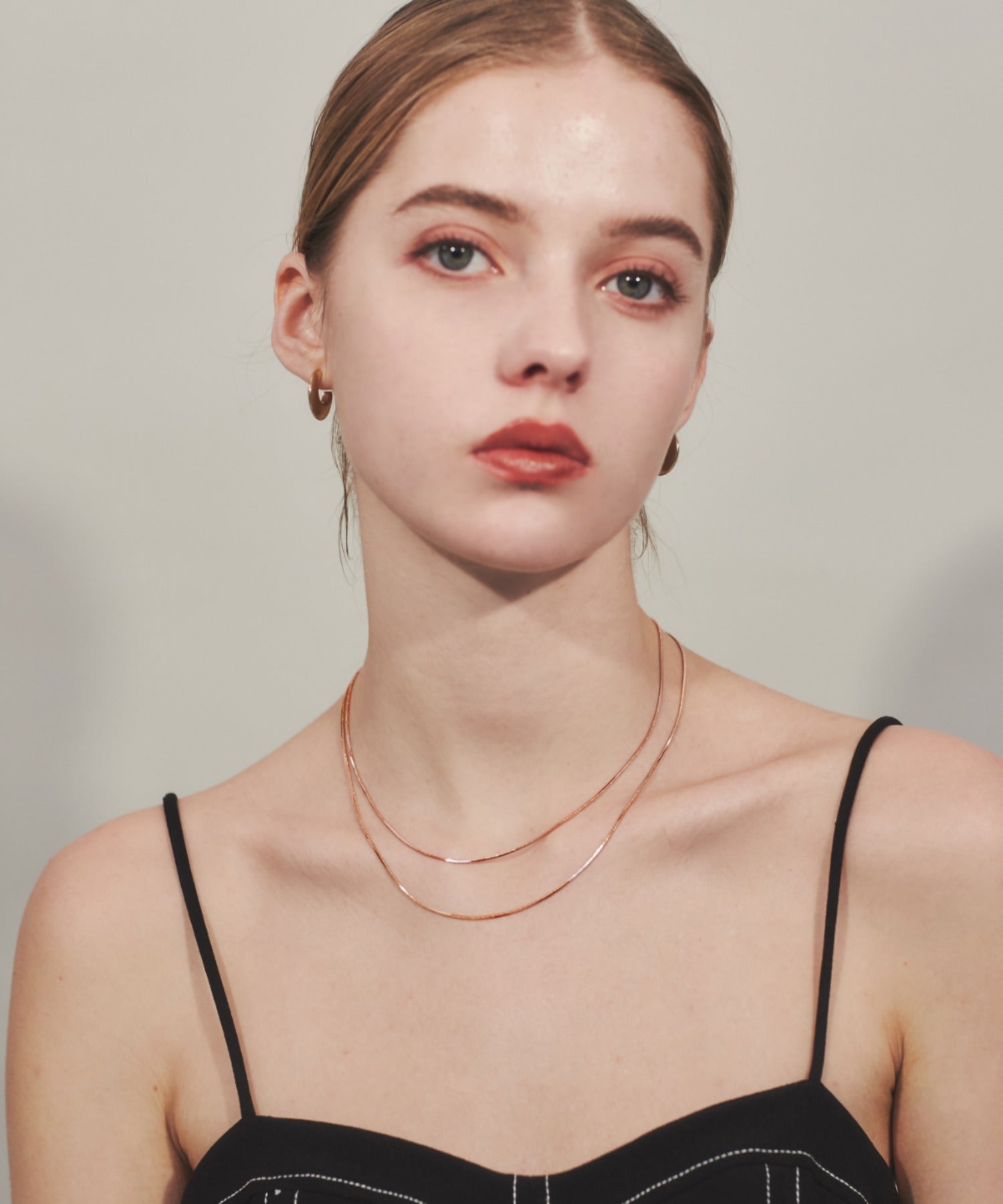 ciite' シーテ ネックレス 【 金属アレルギー対応 】simple double snake necklace / シンプル2連スネークネックレス サージカルステンレス