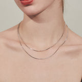 ciite' シーテ ネックレス 【 金属アレルギー対応 】simple double snake necklace / シンプル2連スネークネックレス サージカルステンレス