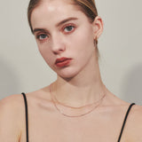 ciite' シーテ ネックレス 【 金属アレルギー対応 】simple double snake necklace / シンプル2連スネークネックレス サージカルステンレス