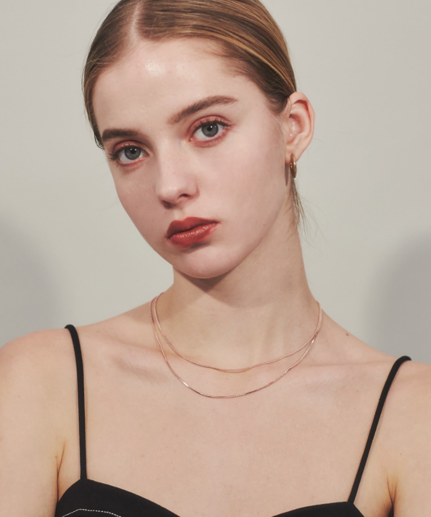ciite' シーテ ネックレス 【 金属アレルギー対応 】simple double snake necklace / シンプル2連スネークネックレス サージカルステンレス