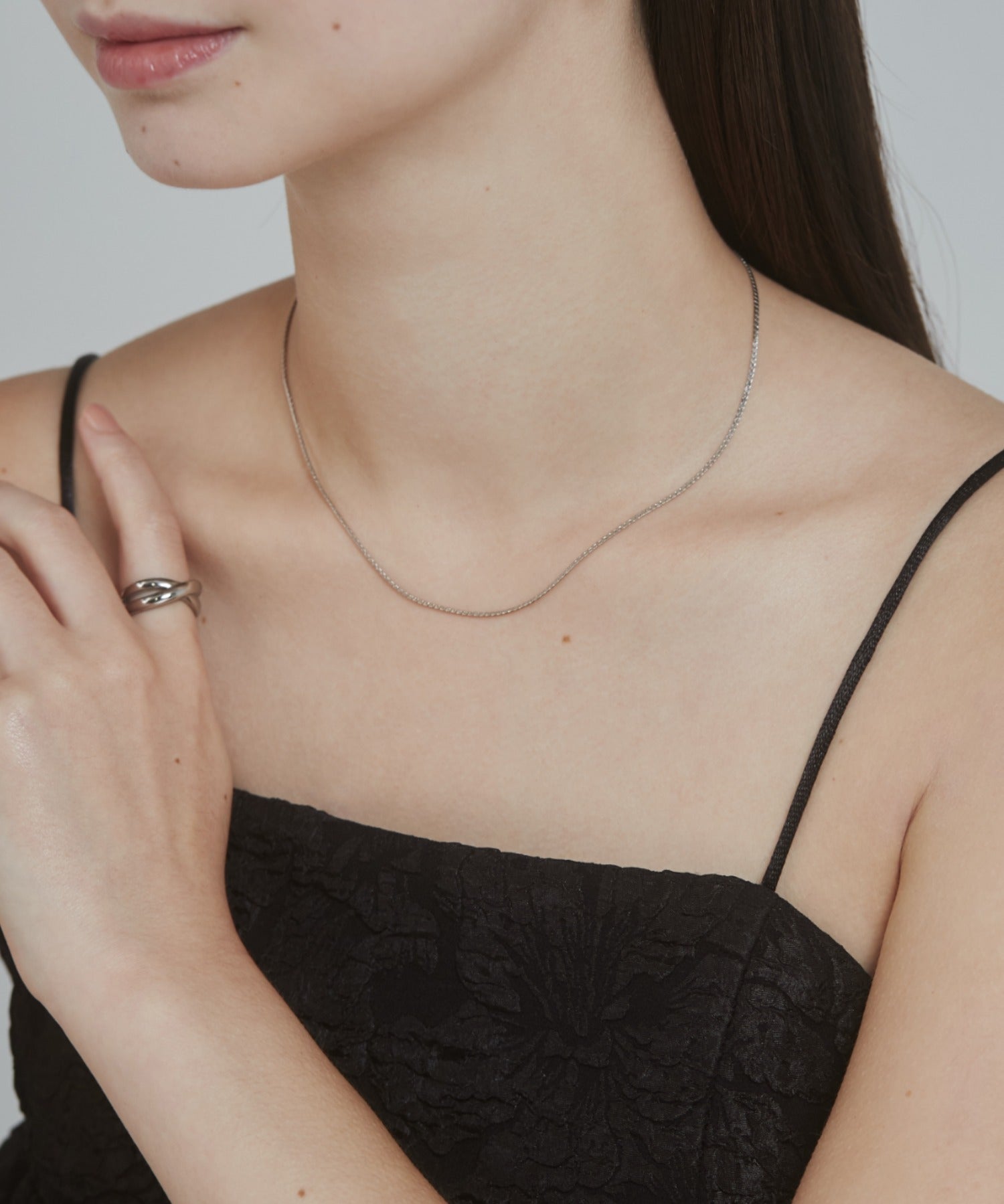 ciite' シーテ ネックレス シンプルナローネックレス & パールネックレス2個セット