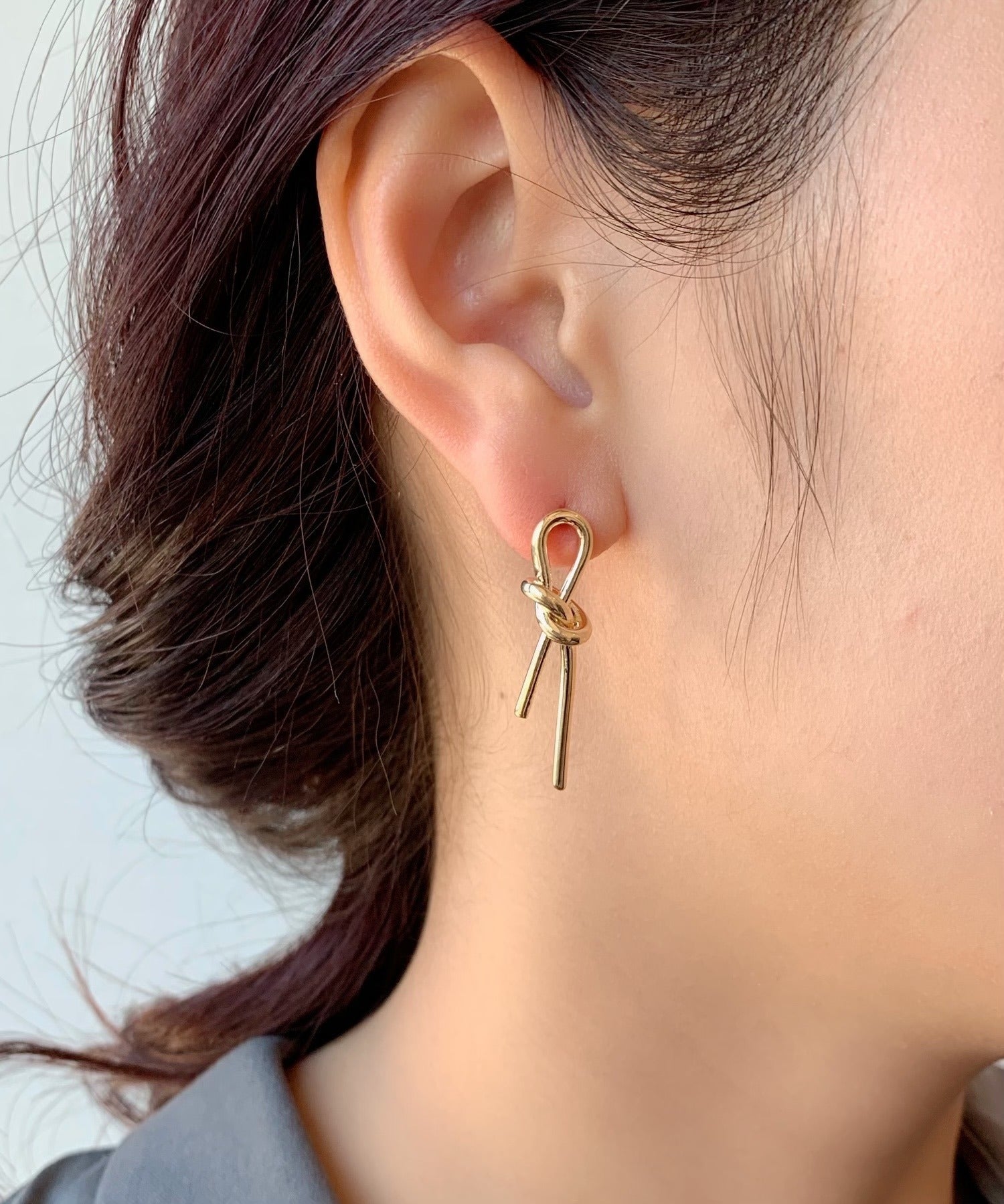 ciite' シーテ ネックレス 【 金属アレルギー対応 】結びピアス (両耳用) サージカルステンレス