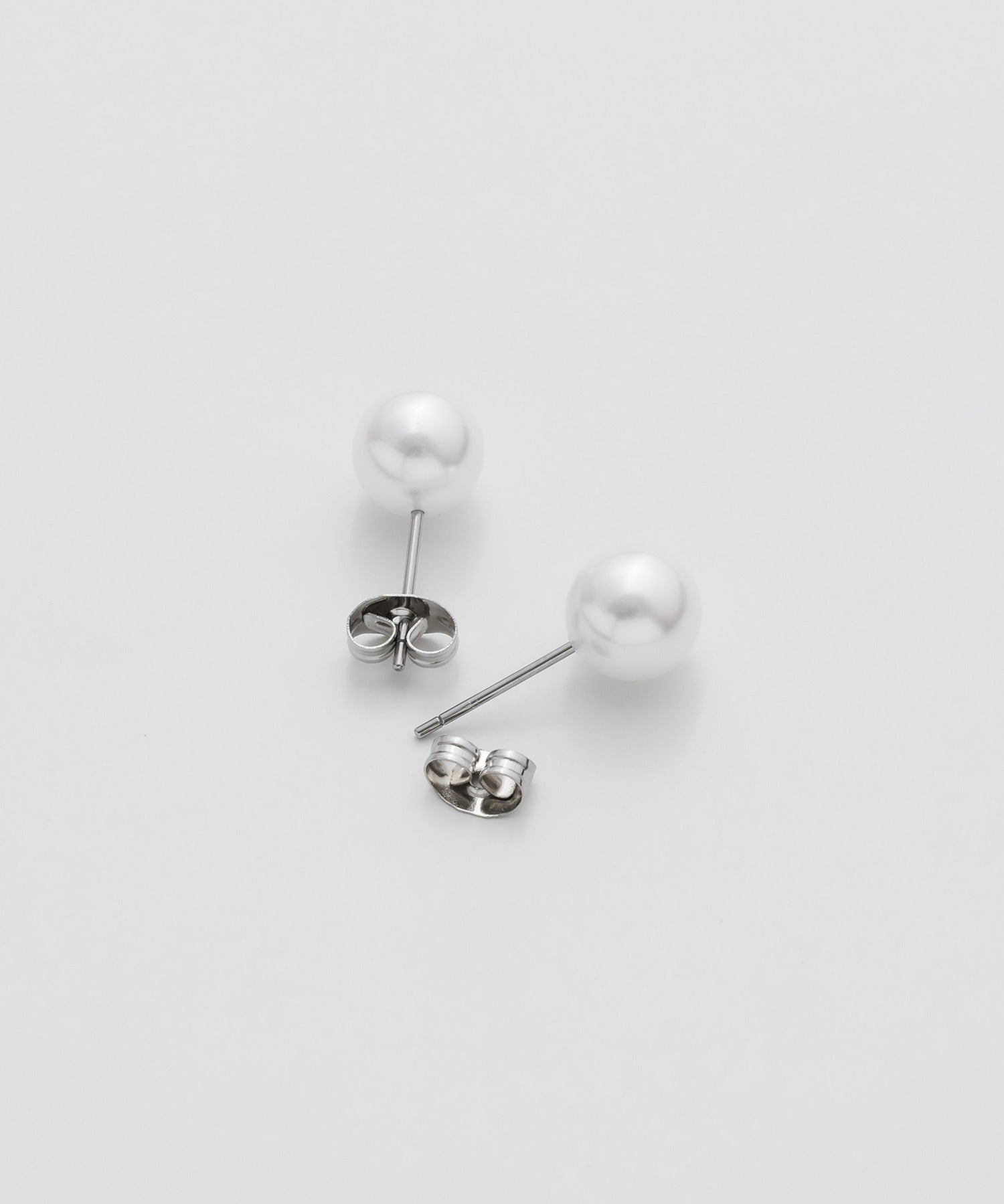 ciite' シーテ ピアス(両耳用) 【 金属アレルギー対応 】 シンプルパールピアス サージカルステンレス 8mm 10mm 12mm (両耳用)