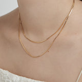 ciite' シーテ ネックレス 【 金属アレルギー対応 】simple double snake necklace / シンプル2連スネークネックレス サージカルステンレス