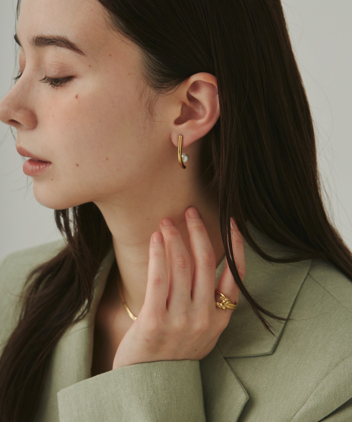 ciite' シーテ ピアス(両耳用) 【 金属アレルギー対応 】パールキャッチ デザインピアス サージカルステンレス